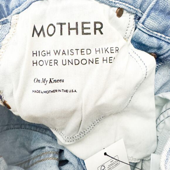 Mother Superior High Waisted Hiker Hover Undone On My Knes Denim Jeans Size 24 - Picture 6 of 9
